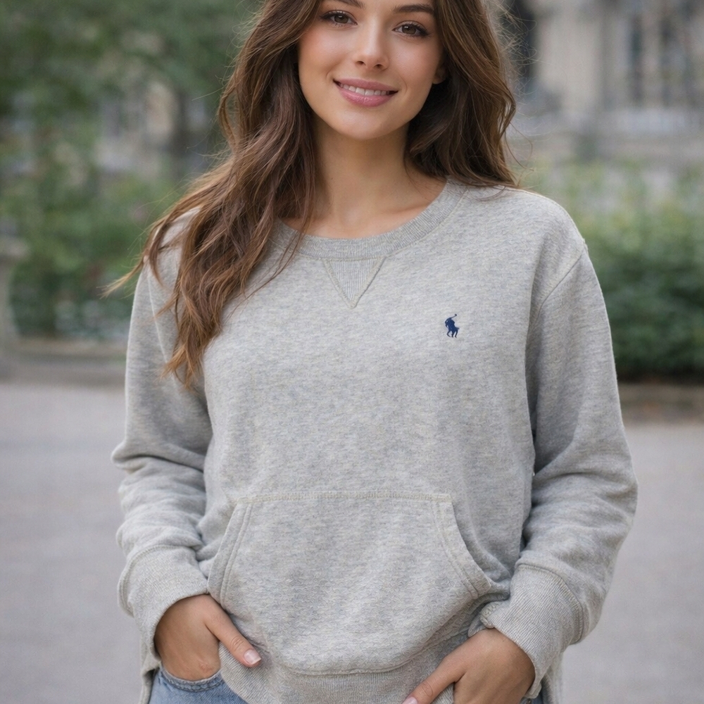 Polo by Ralph Lauren Light Gray Crewneck Sweatshirt